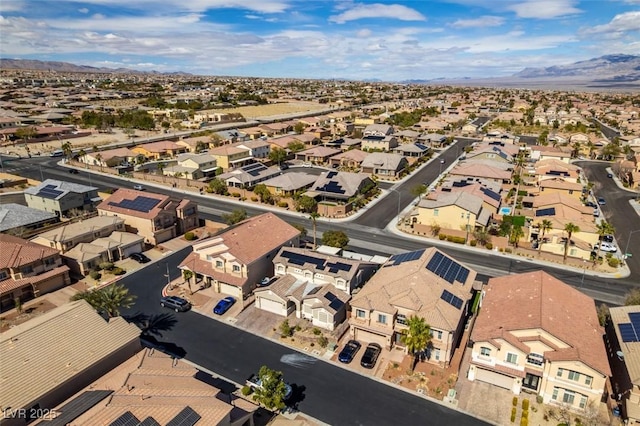 aerial view with a residential view