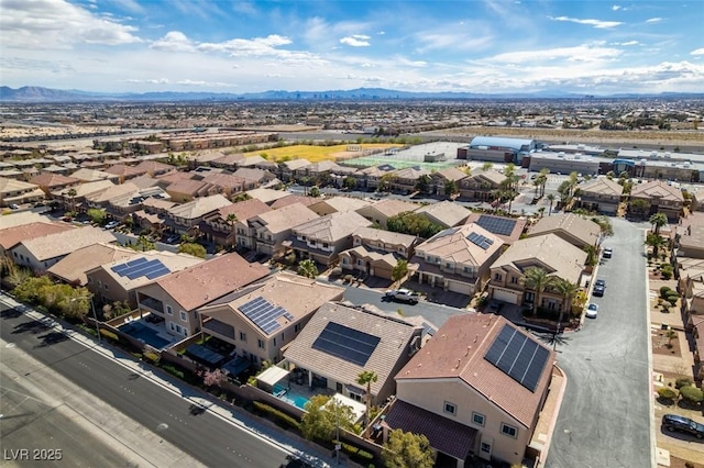 bird's eye view with a residential view