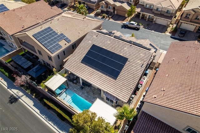 bird's eye view featuring a residential view