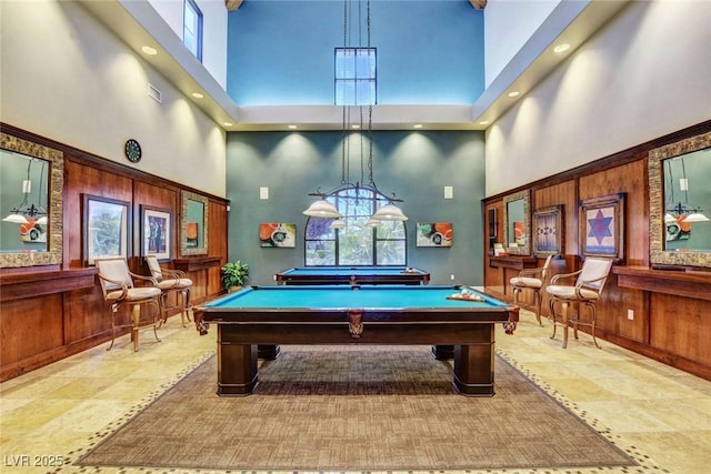 game room featuring billiards