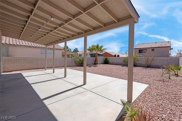 view of patio featuring a fenced backyard