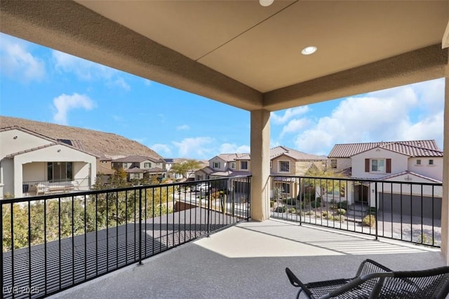 balcony with a residential view