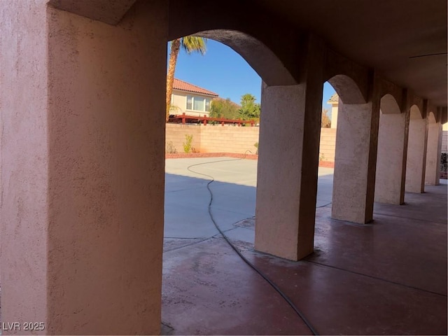 view of patio / terrace with fence