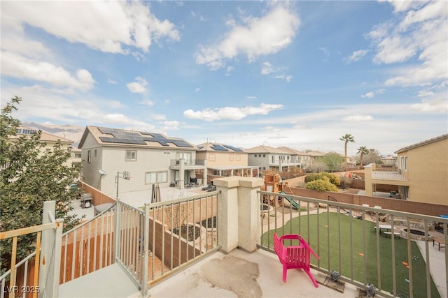 balcony featuring a residential view