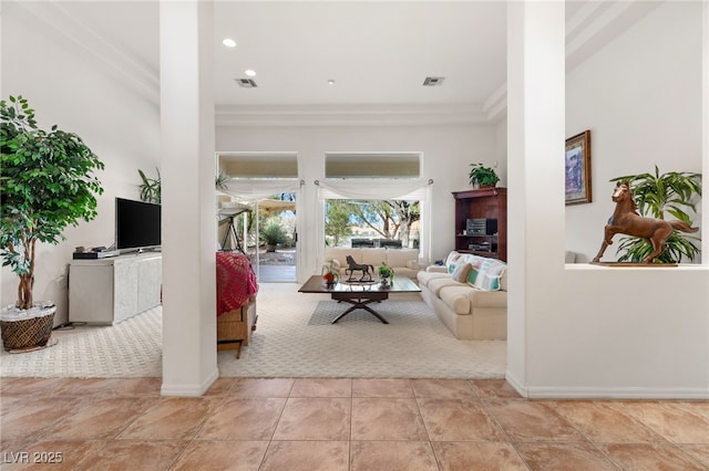 10548 Findlay Ave, Las Vegas, NV 89134 - living area with crown molding and baseboards