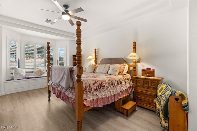 10548 Findlay Ave, Las Vegas, NV 89134 - bedroom with light wood-style floors and a ceiling fan