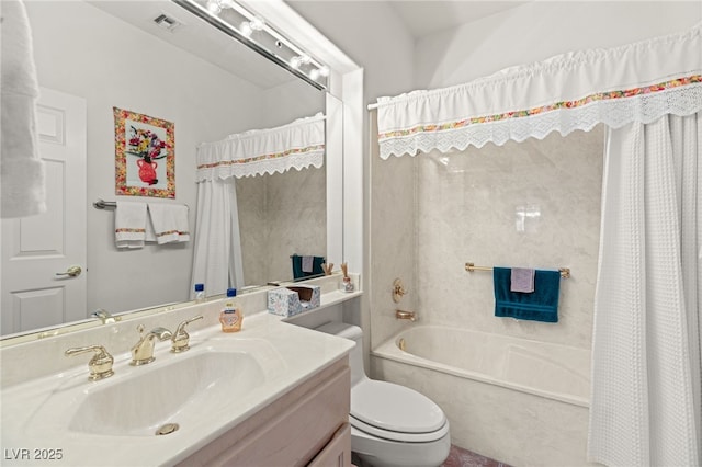 10548 Findlay Ave, Las Vegas, NV 89134 - bathroom with toilet, shower / tub combo, and vanity