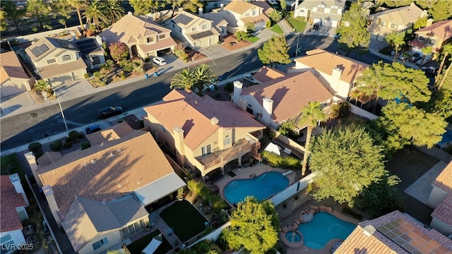 drone / aerial view featuring a residential view