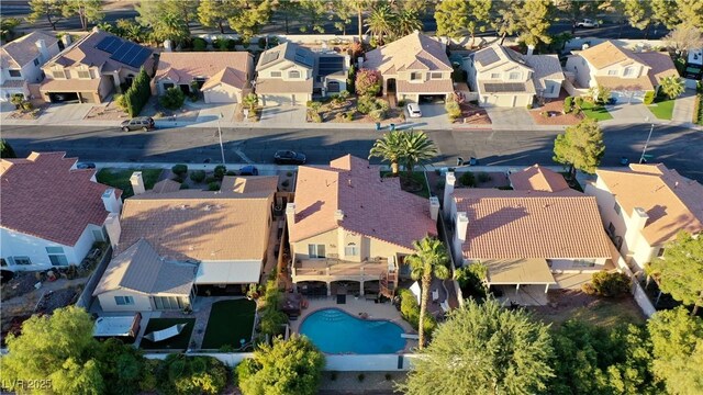 drone / aerial view featuring a residential view