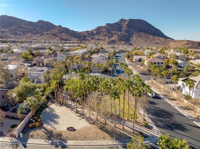 property view of mountains with a residential view