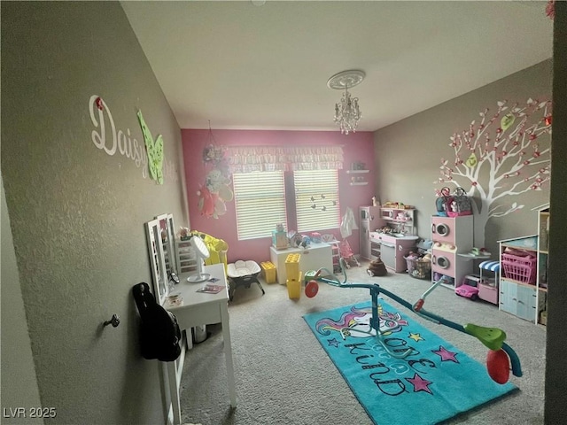 playroom featuring carpet