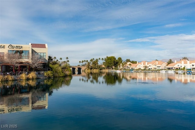 property view of water featuring a residential view