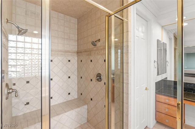 full bathroom with a stall shower