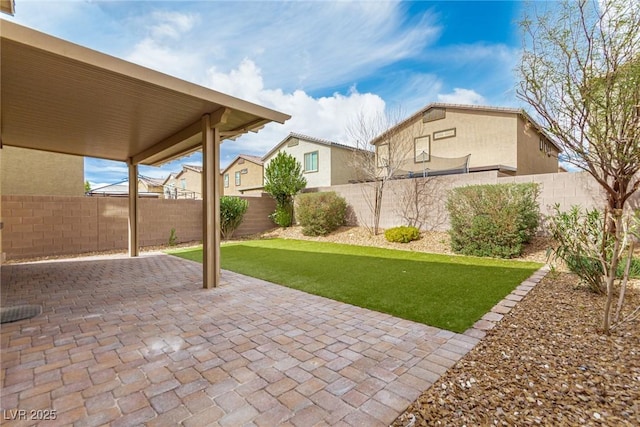 view of patio with a fenced backyard