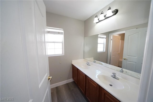 full bathroom featuring a sink and a healthy amount of sunlight