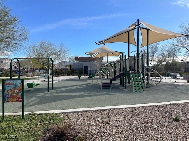 view of community jungle gym