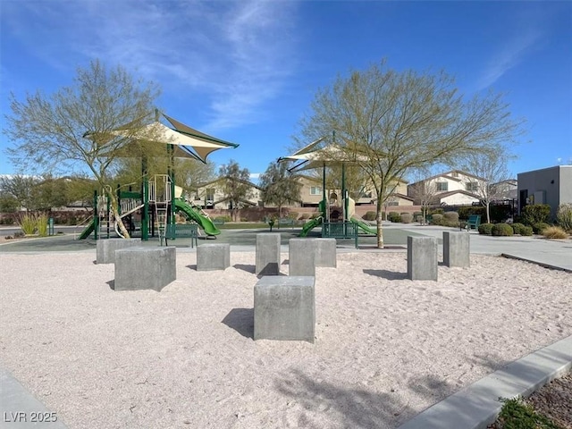 view of community jungle gym