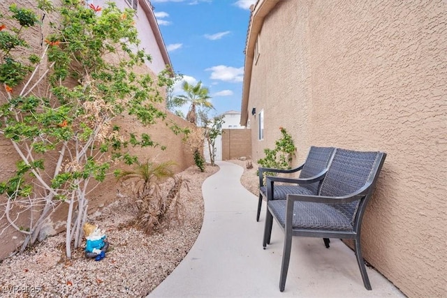 view of patio / terrace with fence