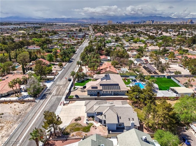 3710 E Oquendo Rd, Las Vegas, NV 89120 - aerial perspective of suburban area featuring a mountain backdrop