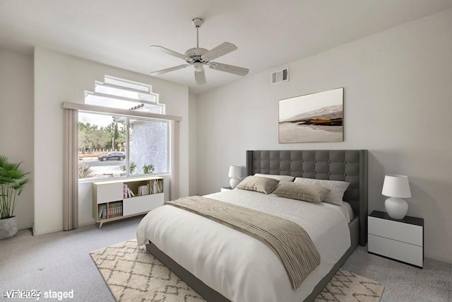 3710 E Oquendo Rd, Las Vegas, NV 89120 - carpeted bedroom featuring ceiling fan