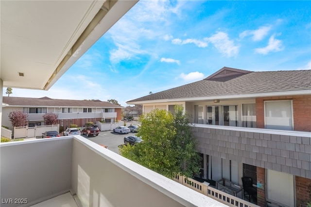 balcony with a residential view