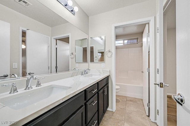 6110 Scarlet Leaf St, Las Vegas, NV 89148 - full bath featuring toilet, double vanity, and shower / tub combination