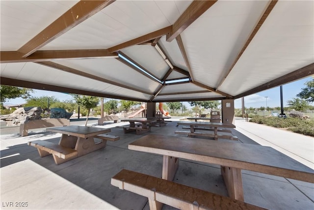 view of patio / terrace with a gazebo