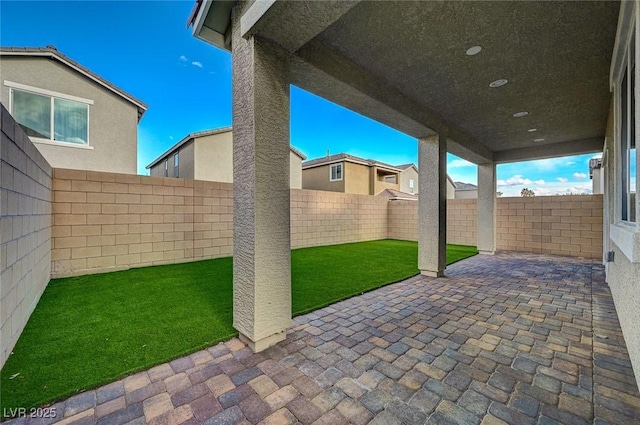 view of patio / terrace with a fenced backyard