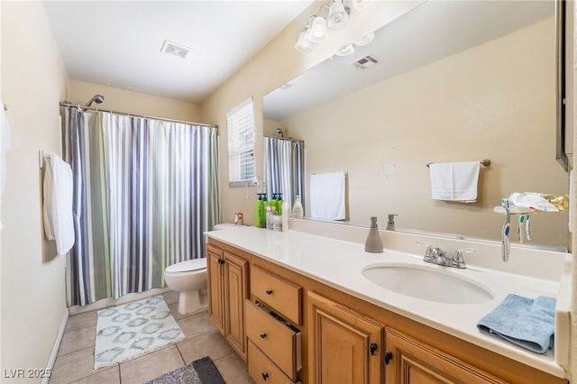 6177 W Cougar Ave, Las Vegas, NV 89139 - full bath featuring tile patterned floors, visible vents, toilet, and vanity