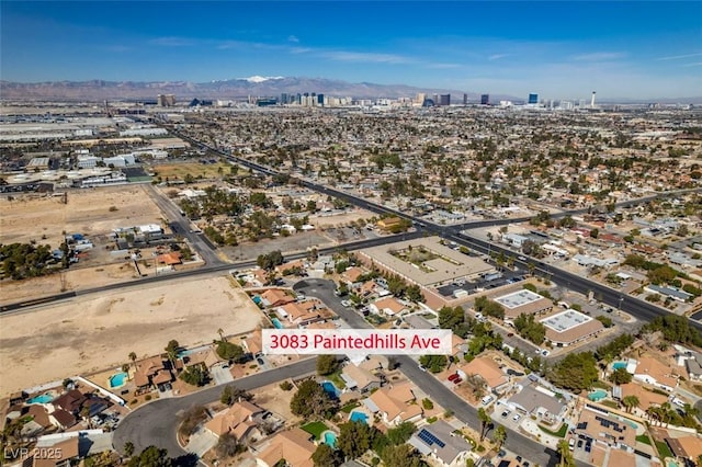 aerial view featuring a mountain view