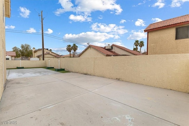 view of patio with a fenced backyard