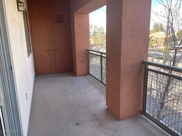 balcony featuring visible vents