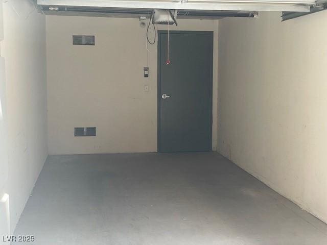 garage with visible vents