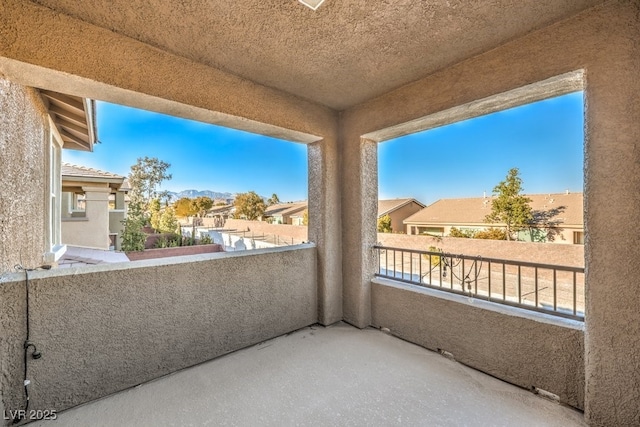 balcony with a residential view