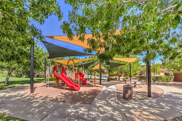 view of community jungle gym