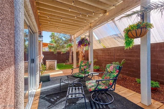 view of patio with fence private yard