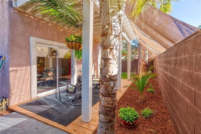 view of patio / terrace featuring a fenced backyard