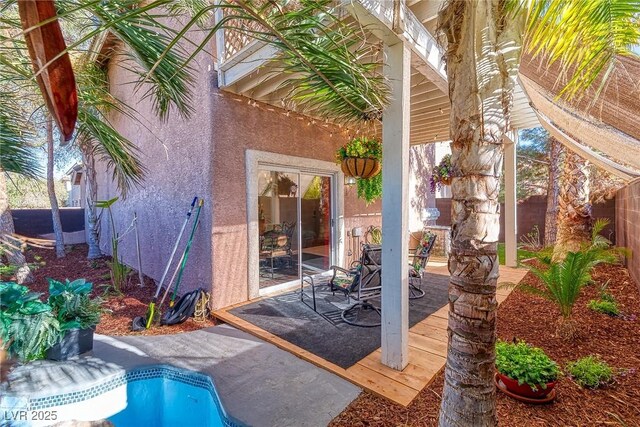 view of patio / terrace with fence