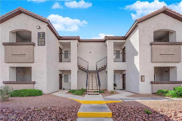 exterior space featuring stairway