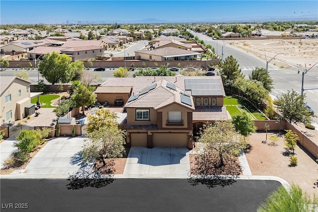 aerial view featuring a residential view