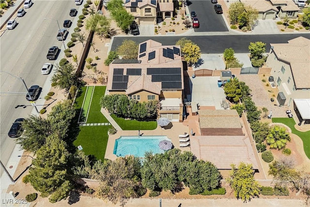 drone / aerial view featuring a residential view