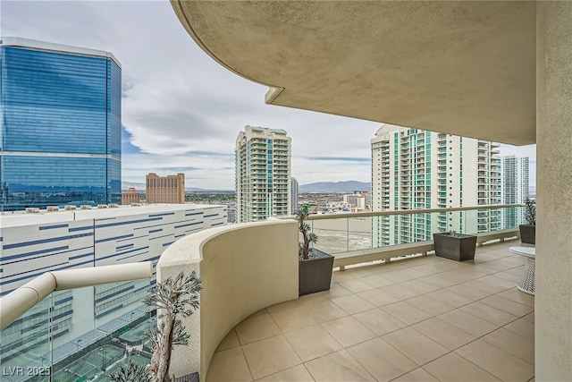 balcony with a city view