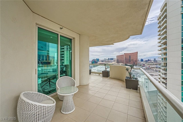 balcony with a city view