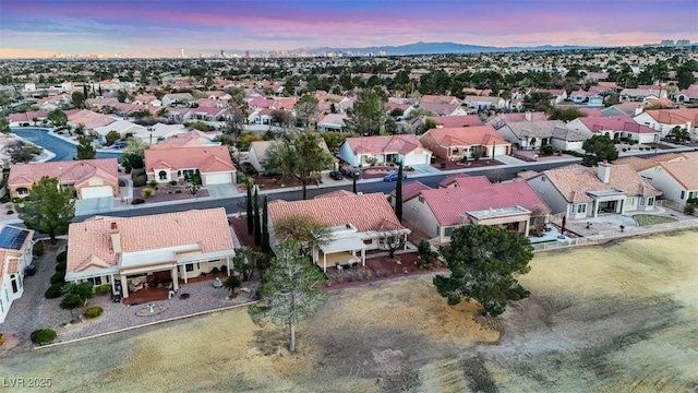 aerial view featuring a residential view