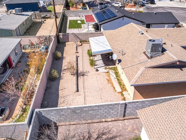 aerial view with a residential view