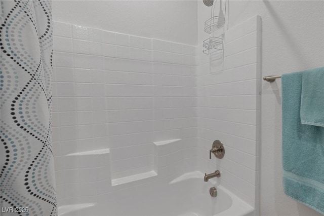 full bathroom featuring shower / bath combination