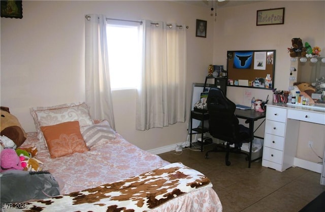 view of tiled bedroom