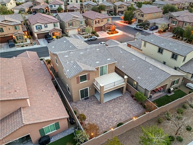 aerial view featuring a residential view