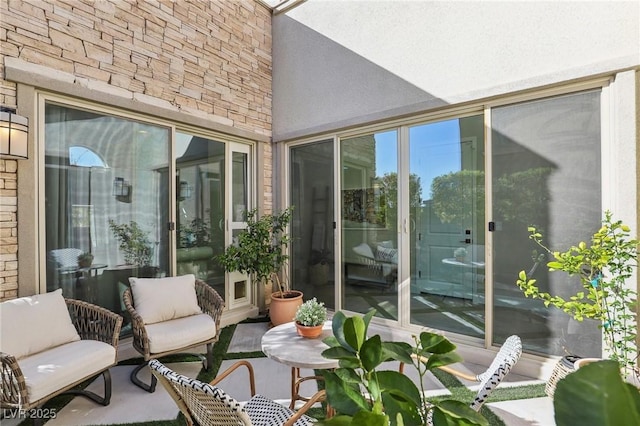 view of sunroom