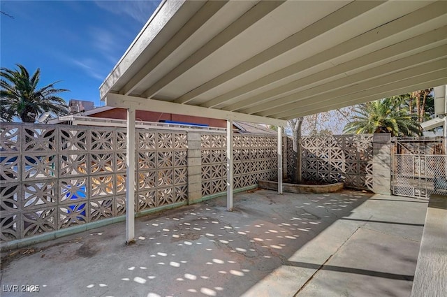 view of patio / terrace featuring a fenced backyard